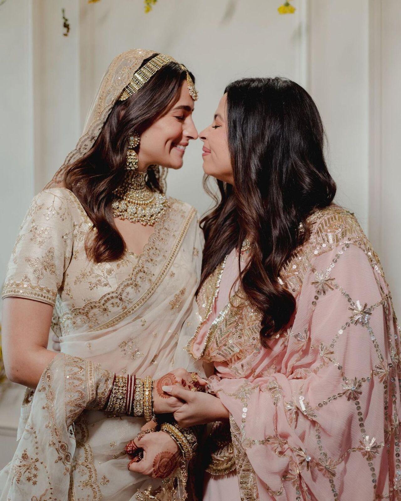 Alia Bhatt and her elder sister Shaheen Bhatt painted a cute picture at the former's intimate wedding in April 2022